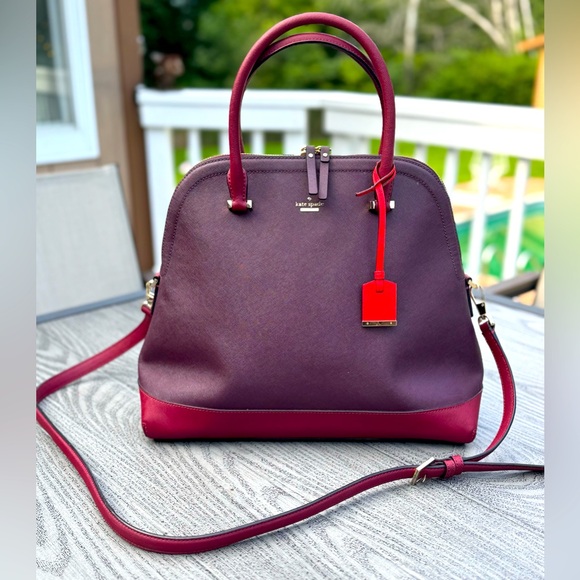 kate spade Handbags - Kate Spade Purple and Red Satchel